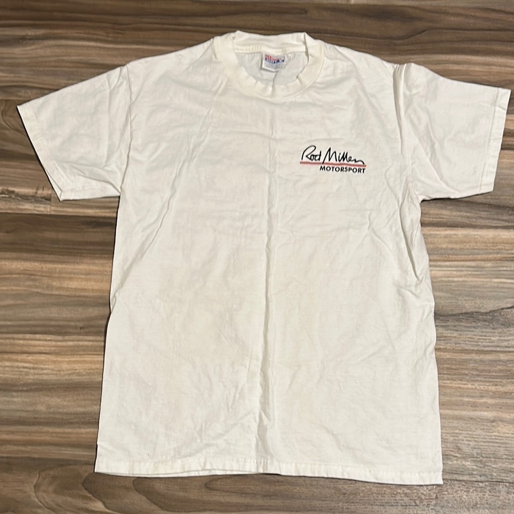 Rod Millen Motorsporta autographed vintage single stitch White T-Shirt size M